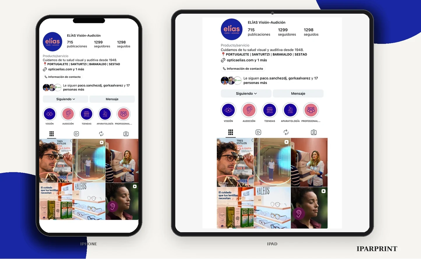 Contenido de redes sociales de Elías Visión-Audición