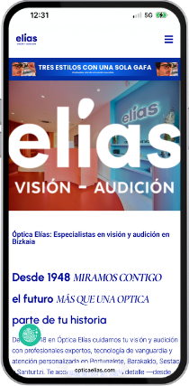 Web de Elías Visión-Audición en el dispositivo original