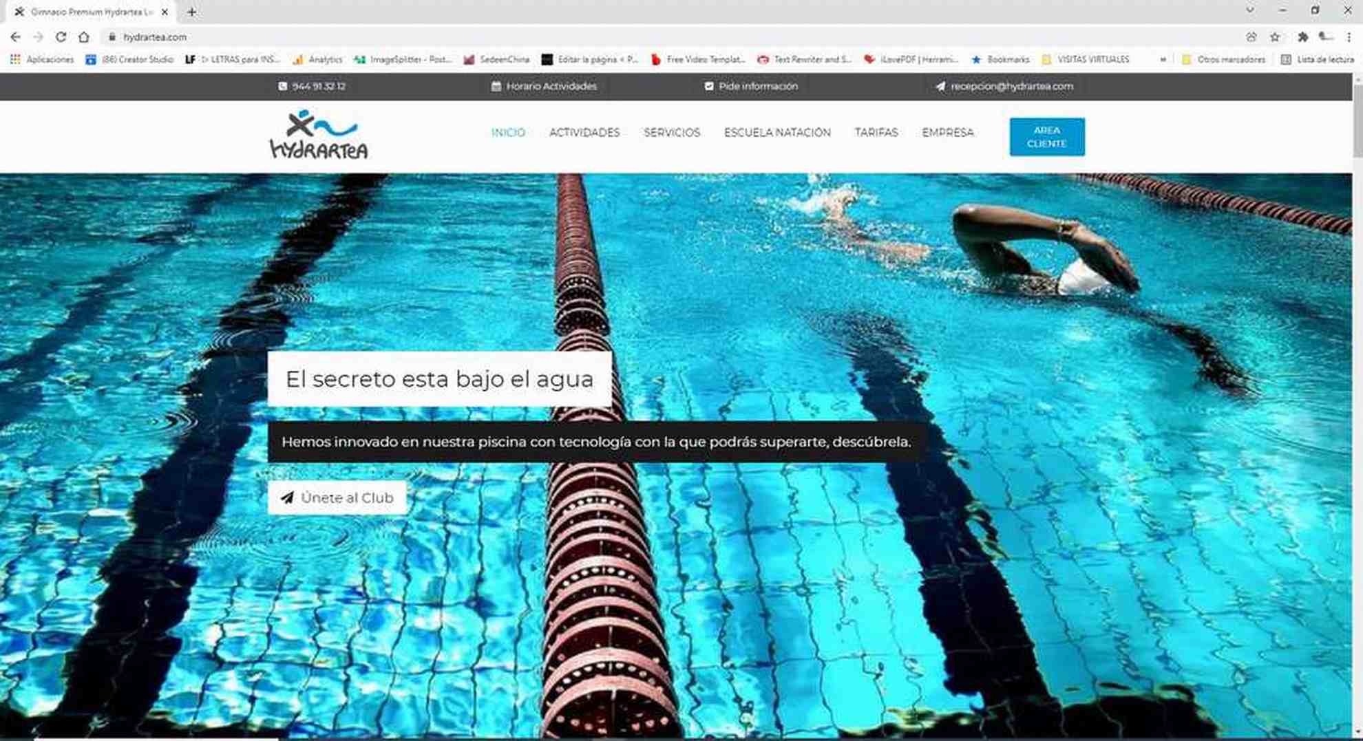 Diseño de página web para gimnasios