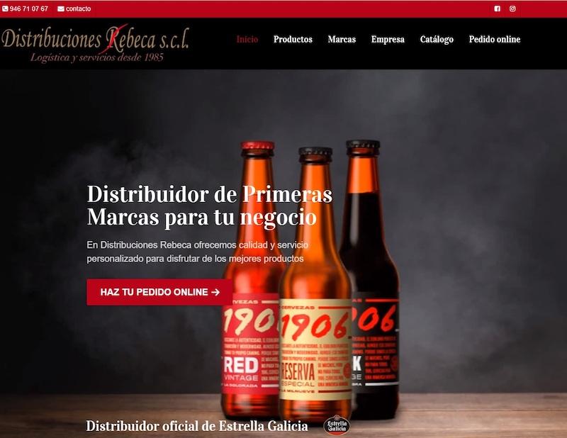 Diseño de páginas web para empresa de distribución de bebidas en Arrigorriaga