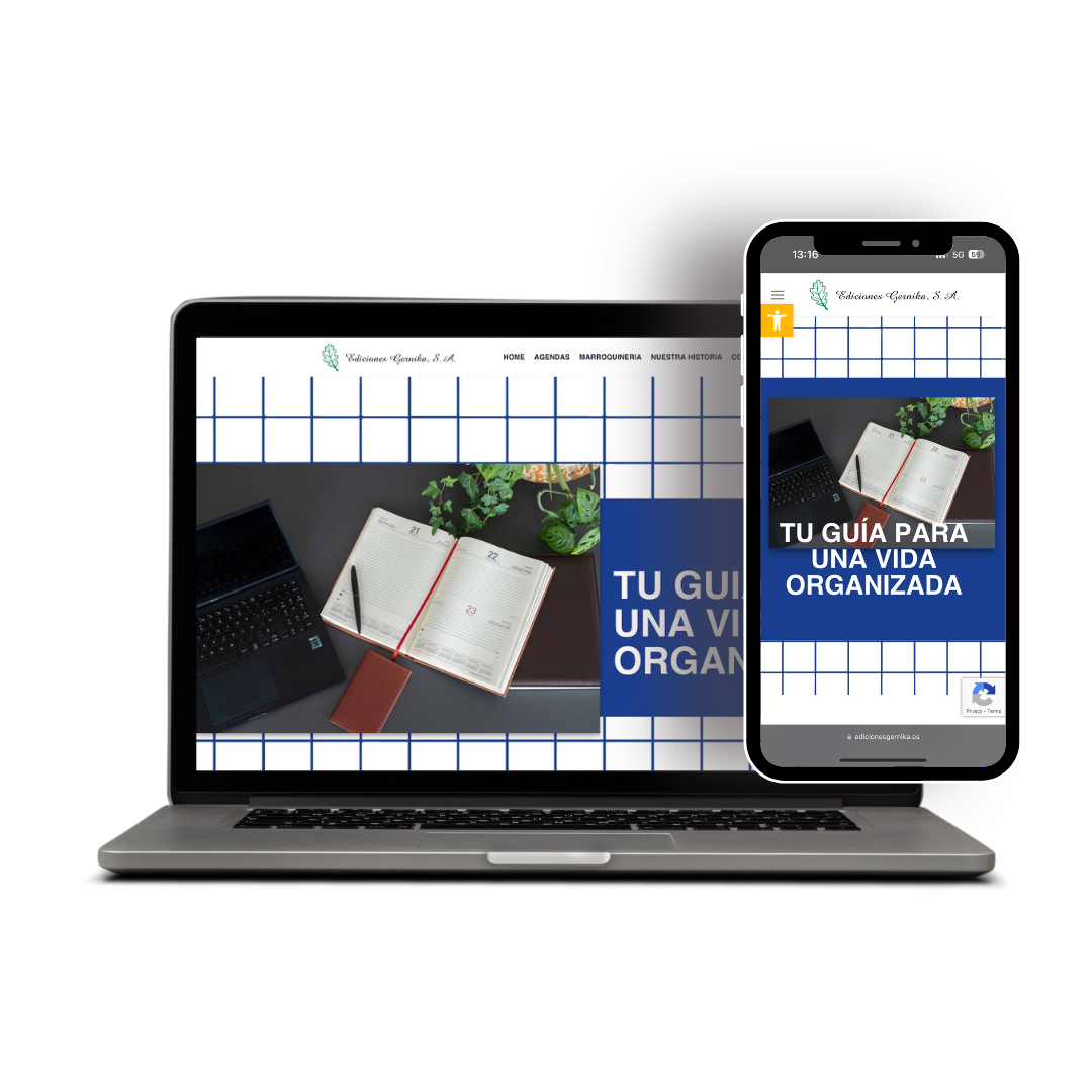 Diseño de página web para tienda de agendas personalizadas