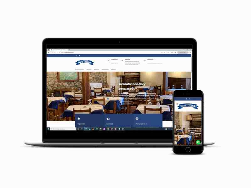 Diseño de pagina Web para restaurante asador