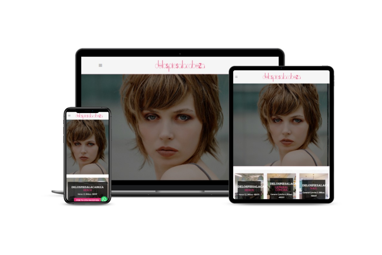 Diseño de página web para peluquería y salon de manicura