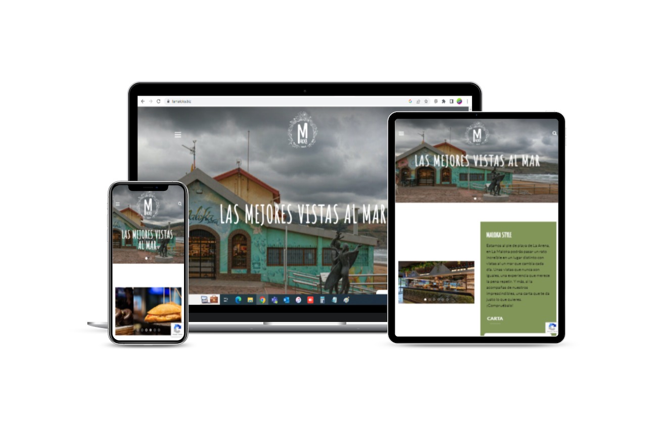 Diseño de página web para el restaurante La Maloka