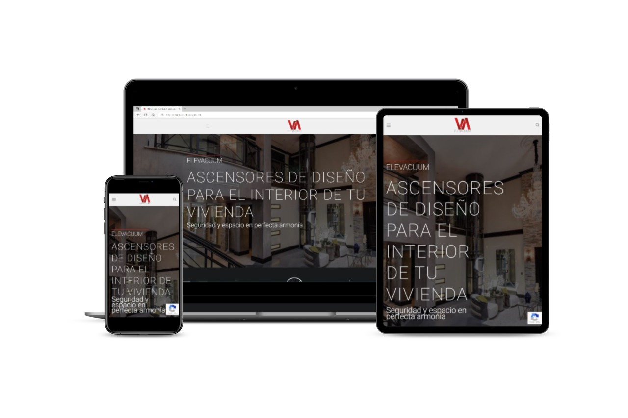 Diseño de página web para empresas de instalación de ascensores para el interior de la vivienda