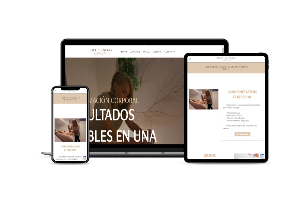 Diseño de página web para centros de estética.