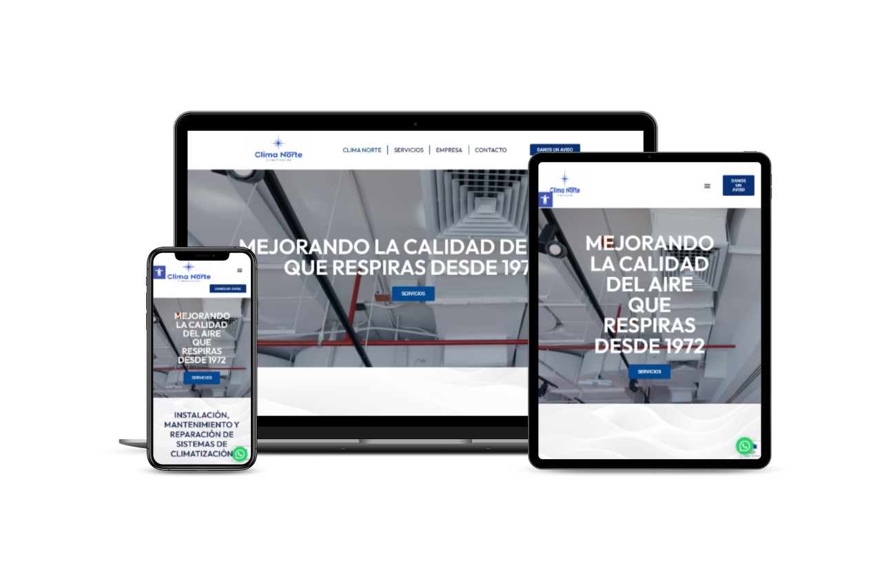 Diseño de página web para empresa del sector industrial Sain Norte 
