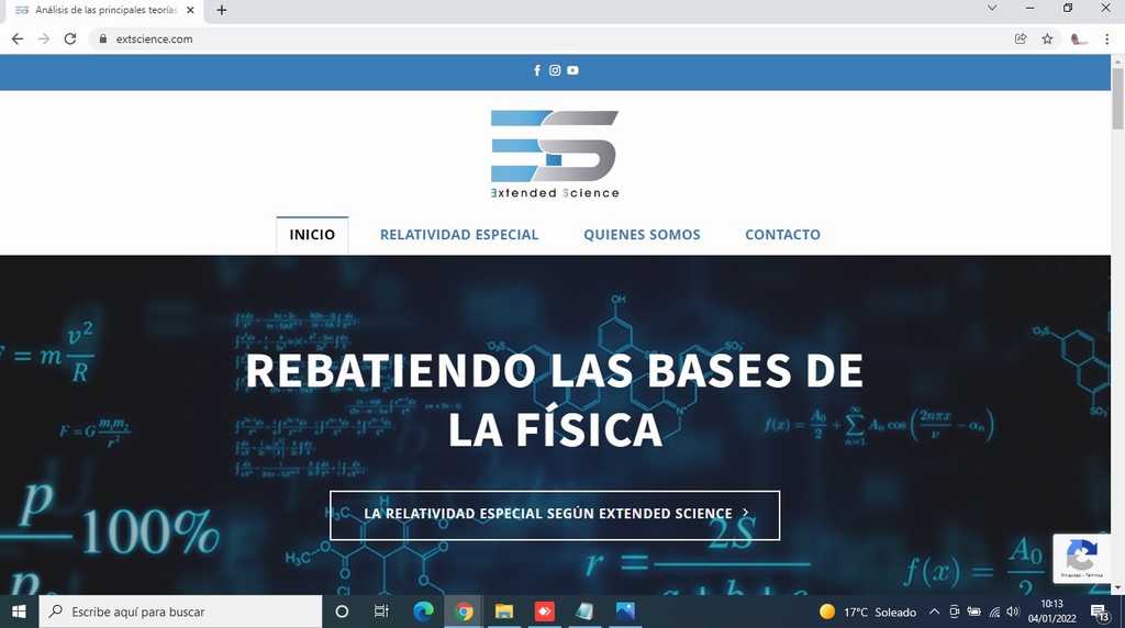 Diseño de página web para empresa de investigación sobre fisica