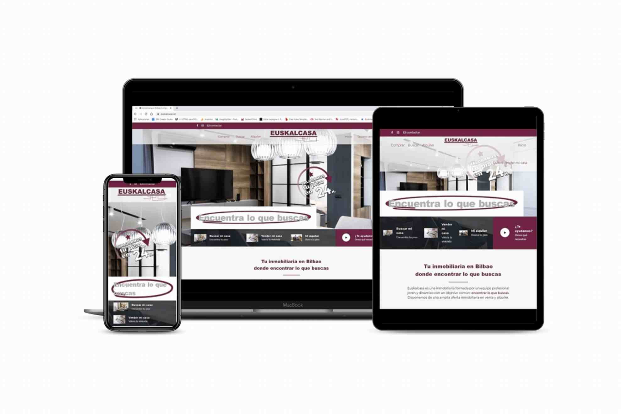 Diseño de página web para inmobiliaria en Bilbao Bizkaia
