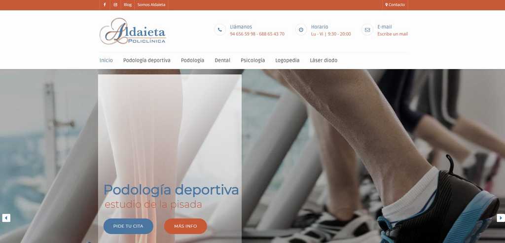 Diseño de página web para Clínicas