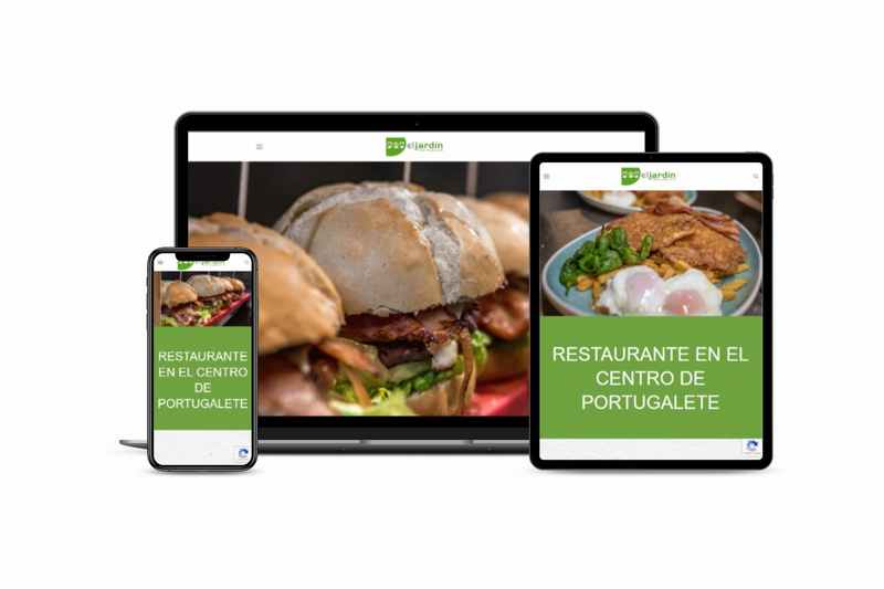 Diseño de pagina Web para restaurante El Jardín en Portugalete